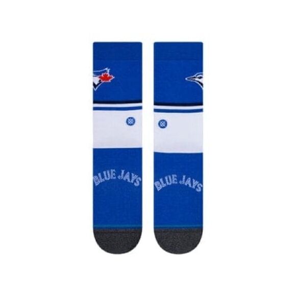 Stance X MLB Toronto Blue Jays Crew Socks Size L Infiknit White Blue New Mascot - Picture 3 of 8